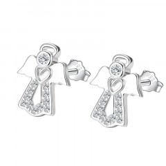 Strieborné náušnice anjeli