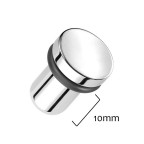 Oceľový plug do ucha s gumičkou