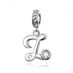 Strieborný prívesok korálik na náramok - písmeno Z