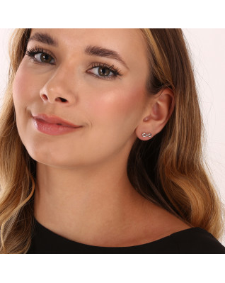 Strieborné náušnice nekonečno