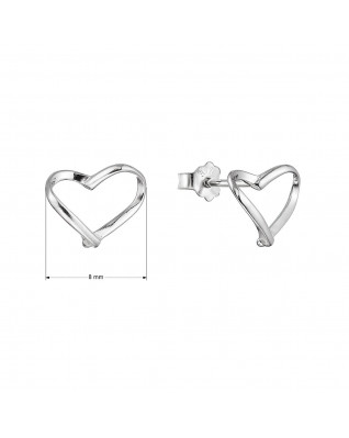 Strieborné náušnice srdiečka