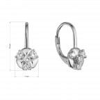 Strieborné náušnice s čírymi zirkónmi
