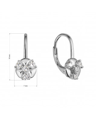 Strieborné náušnice s čírymi zirkónmi