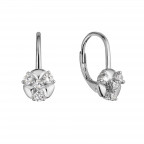 Strieborné náušnice s čírymi zirkónmi