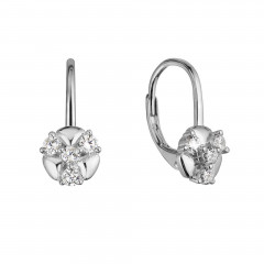 Strieborné náušnice s čírymi zirkónmi