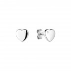 Strieborné náušnice srdiečko s malým zirkónom