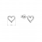 Strieborné náušnice malé srdiečka