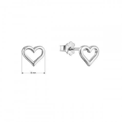 Strieborné náušnice malé srdiečka