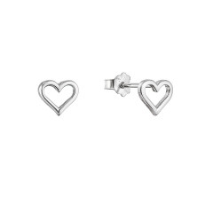 Strieborné náušnice malé srdiečka