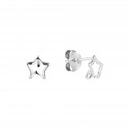 Strieborné náušnice hviezdičky