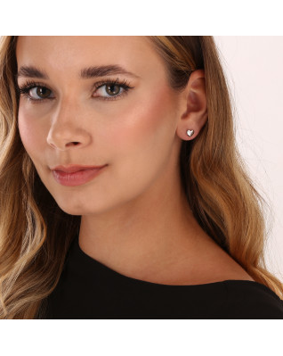 Strieborné náušnice srdiečka