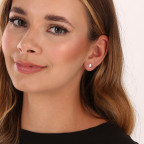 Strieborné náušnice prehnuté srdiečko