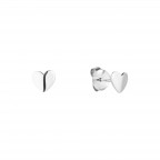 Strieborné náušnice prehnuté srdiečko
