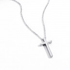 Oceľový náhrdelník s krížikom