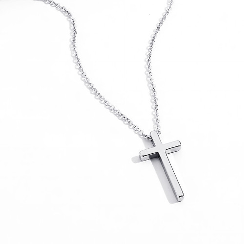 Oceľový náhrdelník s krížikom
