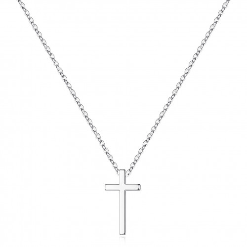 Oceľový náhrdelník s krížikom