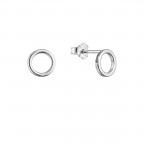 Strieborné náušnice jednoduché krúžky
