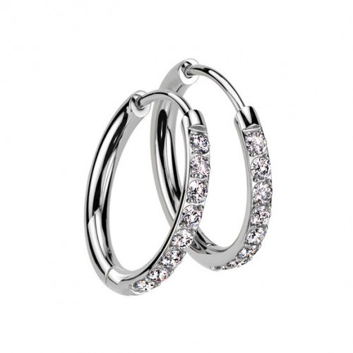 Oceľové náušnice - kruhy 13mm