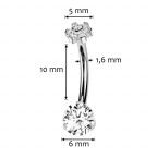 Piercing do pupku - TITAN
