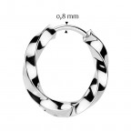 Oceľové náušnice - kruhy krútené 15 mm