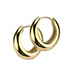 Pozlátené oceľové náušnice - kruhy