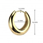 Pozlátené oceľové náušnice - kruhy