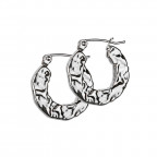 Oceľové náušnice s tepaným povrchom