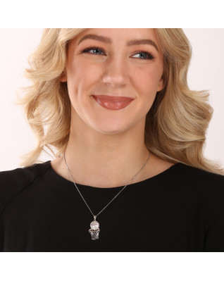 Strieborný prívesok basketbalová lopta a sieť