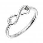 Strieborný prsteň nekonečno