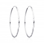 Strieborné náušnice kruhy 60 mm