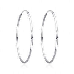 Strieborné náušnice kruhy 60 mm