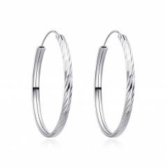 Strieborné náušnice kruhy 45 mm