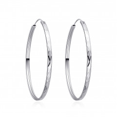 Strieborné náušnice kruhy 60 mm