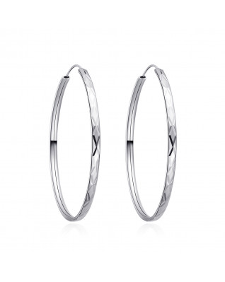 Strieborné náušnice kruhy 60 mm