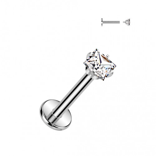 Piercing do brady - labreta titán štvorec