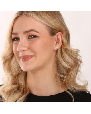 Strieborné náušnice kocky