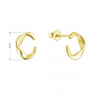 Pozlátené strieborné náušnice