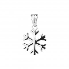 Strieborný prívesok snehová vločka