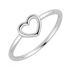 Strieborný prsteň srdiečko