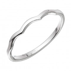 Strieborný prsteň vlnky