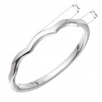 Strieborný prsteň vlnky