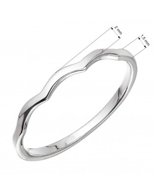 Strieborný prsteň vlnky