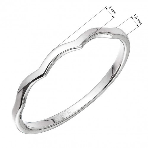 Strieborný prsteň vlnky