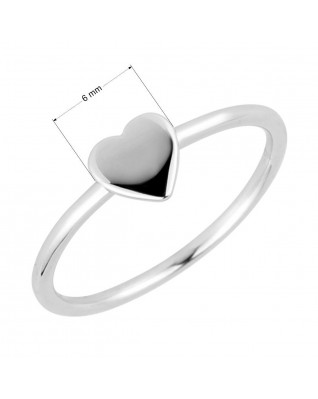 Strieborný prsteň srdiečko malé
