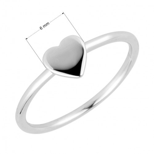 Strieborný prsteň srdiečko malé