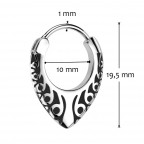 Oceľové náušnice s ornamentmi