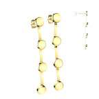 Pozlátené visiace oceľové náušnice