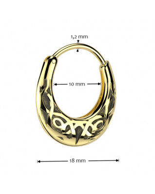 Pozlátené oceľové náušnice s ornamentmi
