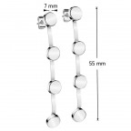 Visiace oceľové náušnice