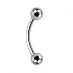 Piercing do obočia - guličky, hr. tyčky 1,2 mm